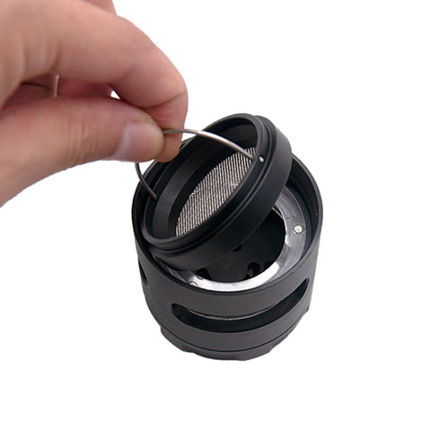 Gordon 5 Pieces Aluminum Alloy Herb Grinder, 61 mm Smoker Grinder with Window, Black Easy Clean Herb Grinders